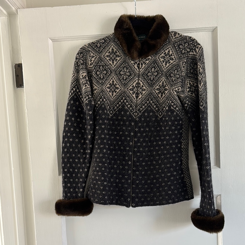 One hundred percent wool Ralph Lauren sweater